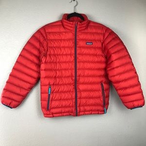 Patagonia Kids Puffer Full Zip Red Jacket Size 14